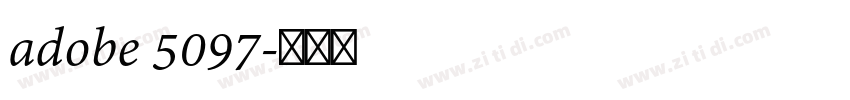 adobe 5097字体转换